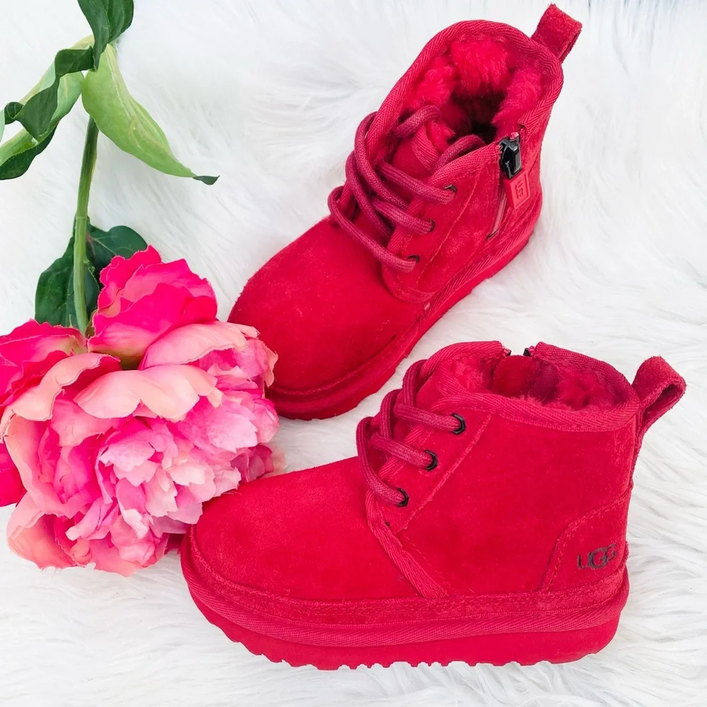 NEW | Toddler UGG Neumel Red Suede Boots